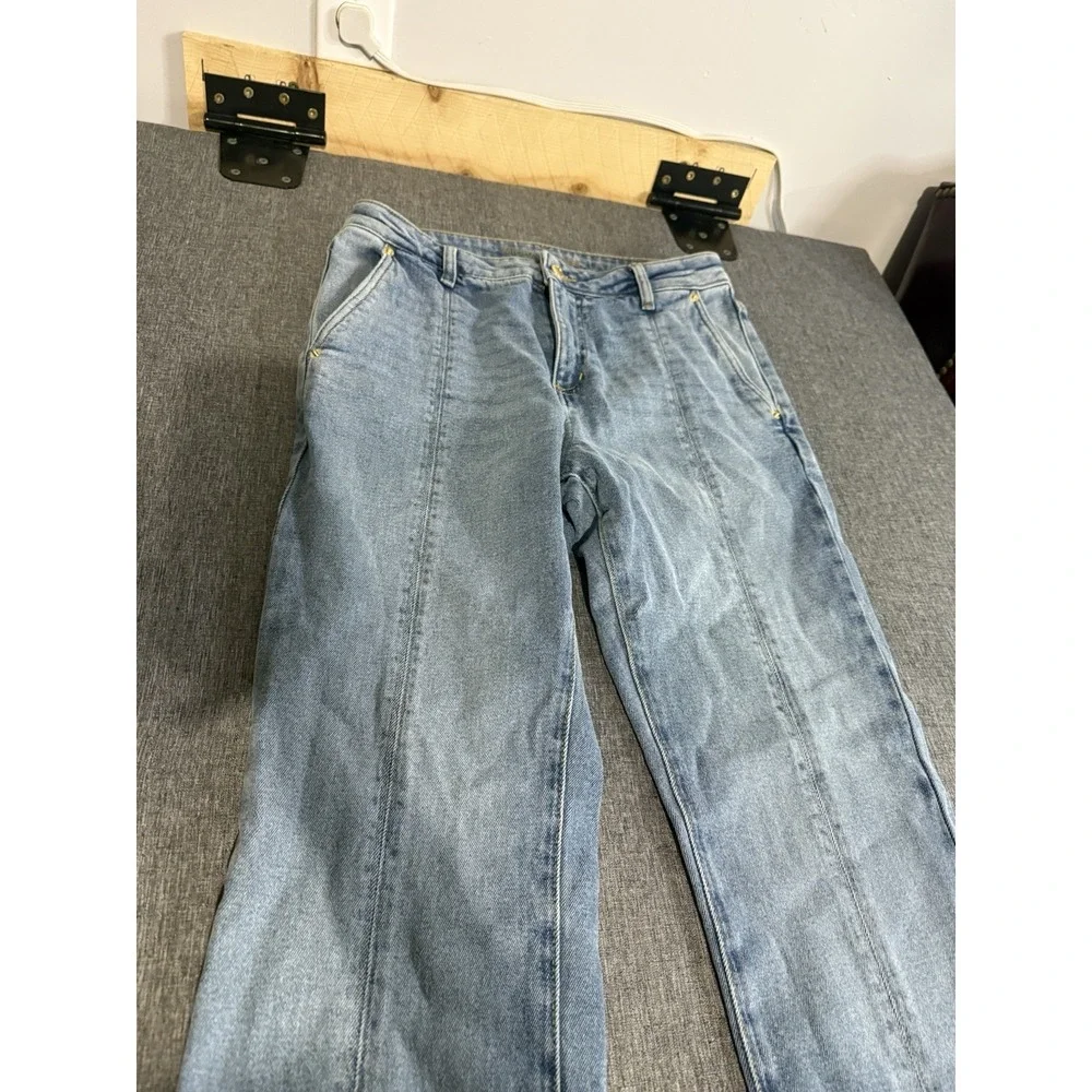 Michael Kors Women's Bootcut Light Wash Blue Denim Jeans Stretch Mid Rise Sz 6